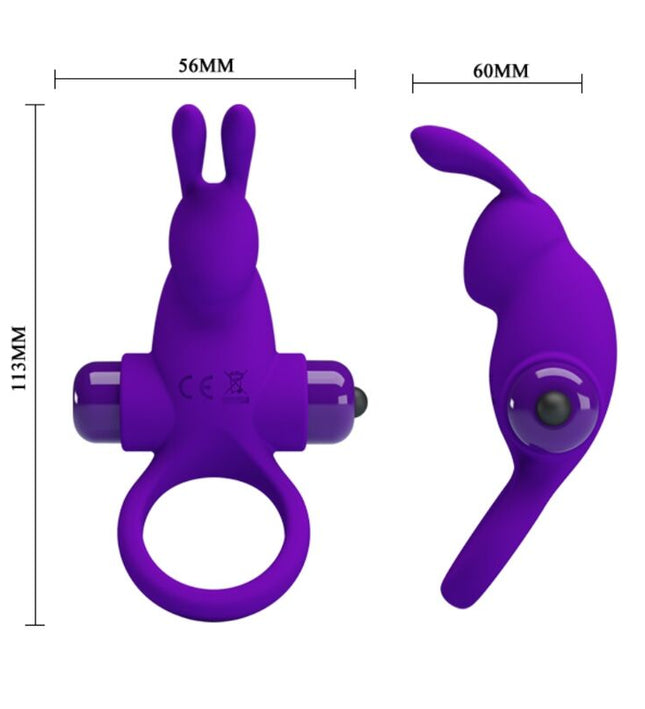 PRETTY LOVE - VIBRATOR RING I RABBIT FOR PURPLE PENIS