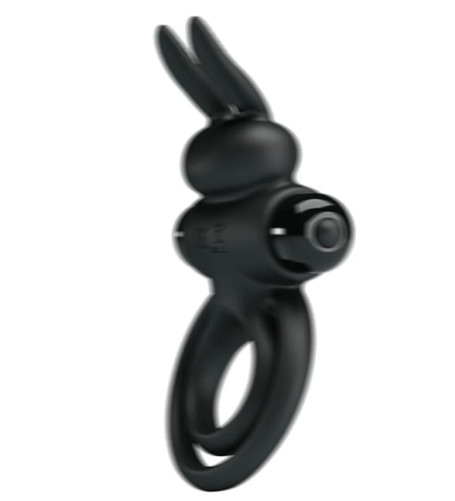 PRETTY LOVE - VIBRATOR III RABBIT RING FOR BLACK PENIS