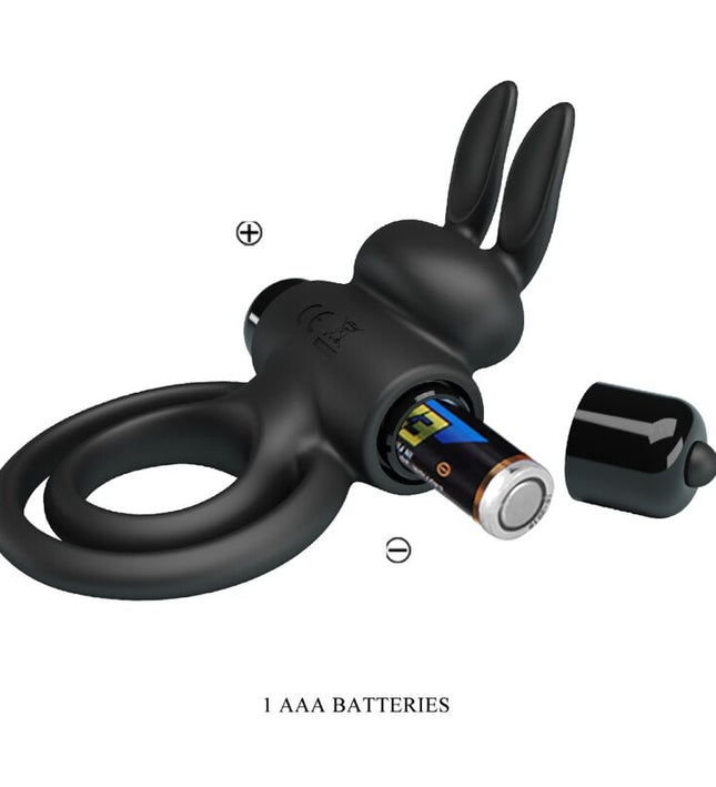 PRETTY LOVE - VIBRATOR III RABBIT RING FOR BLACK PENIS