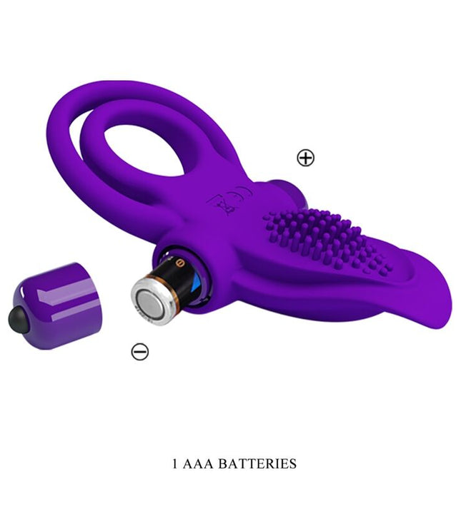 PRETTY LOVE - PURPLE VIBRATING PENIS RING