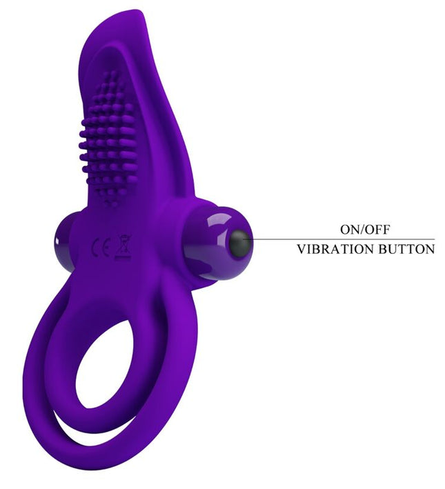 PRETTY LOVE - PURPLE VIBRATING PENIS RING