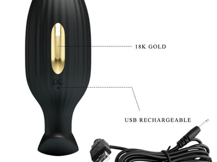 PRETTY LOVE - JEFFERSON APP CONTROLLED ANAL PLUG BLACK