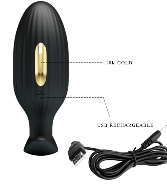 PRETTY LOVE - JEFFERSON APP CONTROLLED ANAL PLUG BLACK