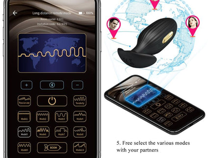 PRETTY LOVE - JEFFERSON APP CONTROLLED ANAL PLUG BLACK