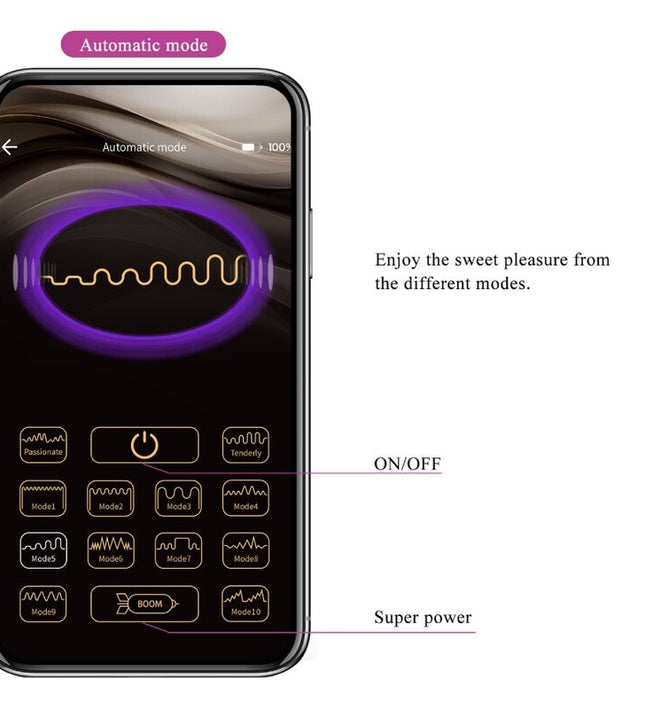PRETTY LOVE - NYMPH VIBRATING EGG APP CONTROLLED PURPLE