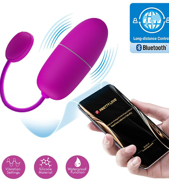 PRETTY LOVE - NYMPH VIBRATING EGG APP CONTROLLED PURPLE