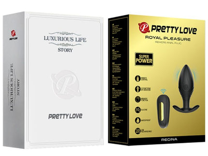 PRETTY LOVE - REGINA ANAL PLUG RECHARGEABLE VIBRATOR BLACK