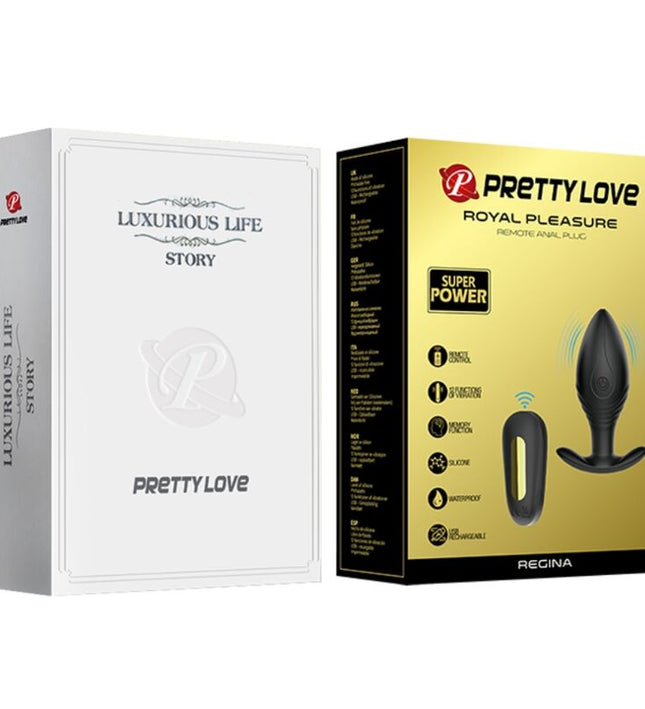 PRETTY LOVE - REGINA ANAL PLUG RECHARGEABLE VIBRATOR BLACK