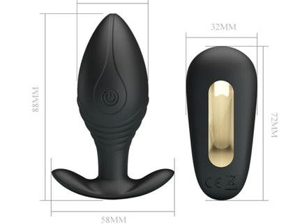 PRETTY LOVE - REGINA ANAL PLUG RECHARGEABLE VIBRATOR BLACK