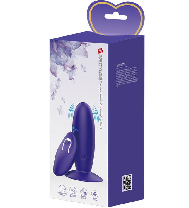 PRETTY LOVE - YOUTH PLUG ANAL VIBRATOR REMOTE CONTROL VIOLET