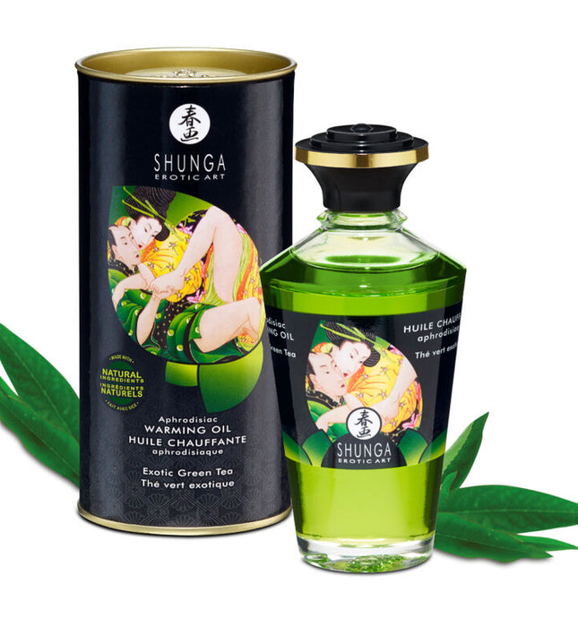 SHUNGA - ORGANIC GREEN TEA HEAT EFFECT MASSAGE OIL 100 ML
