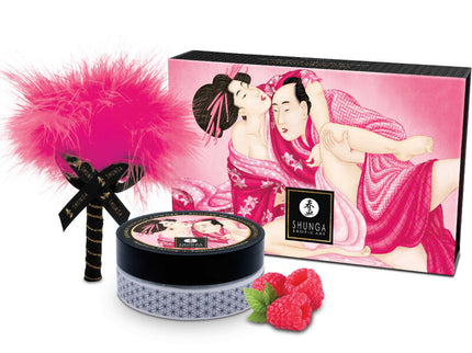 SHUNGA - EDIBLE MASSAGE POWDER KIT RASPBERRY