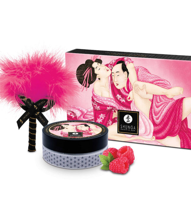 SHUNGA - EDIBLE MASSAGE POWDER KIT RASPBERRY