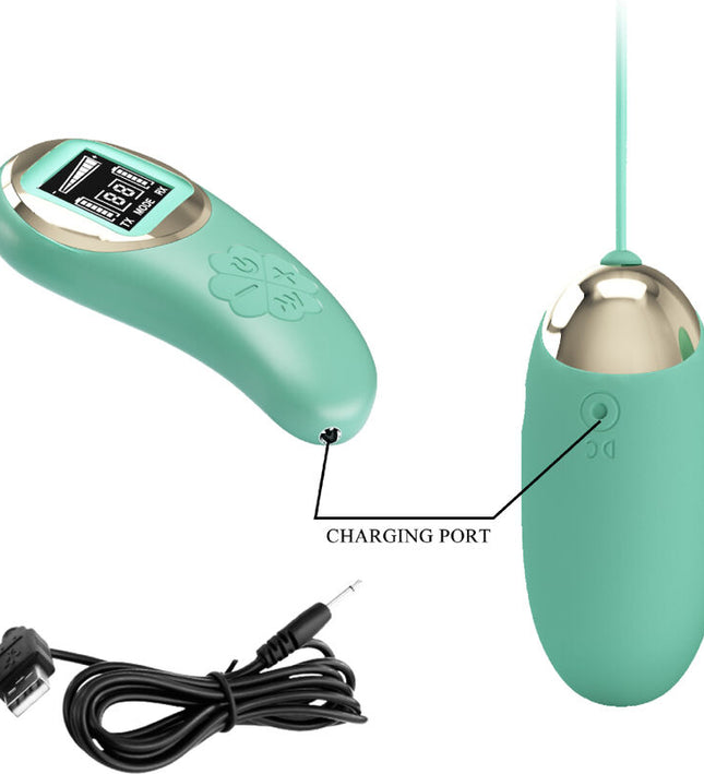 PRETTY LOVE - GREEN REMOTE CONTROL VIBRATING EGG MINE
