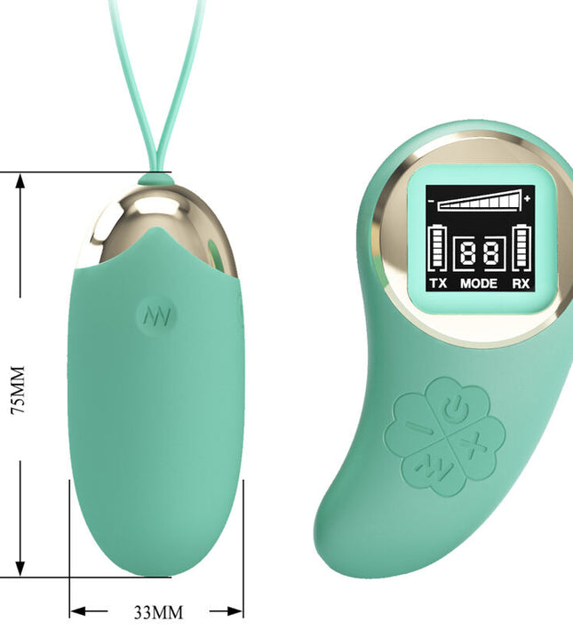 PRETTY LOVE - GREEN REMOTE CONTROL VIBRATING EGG MINE