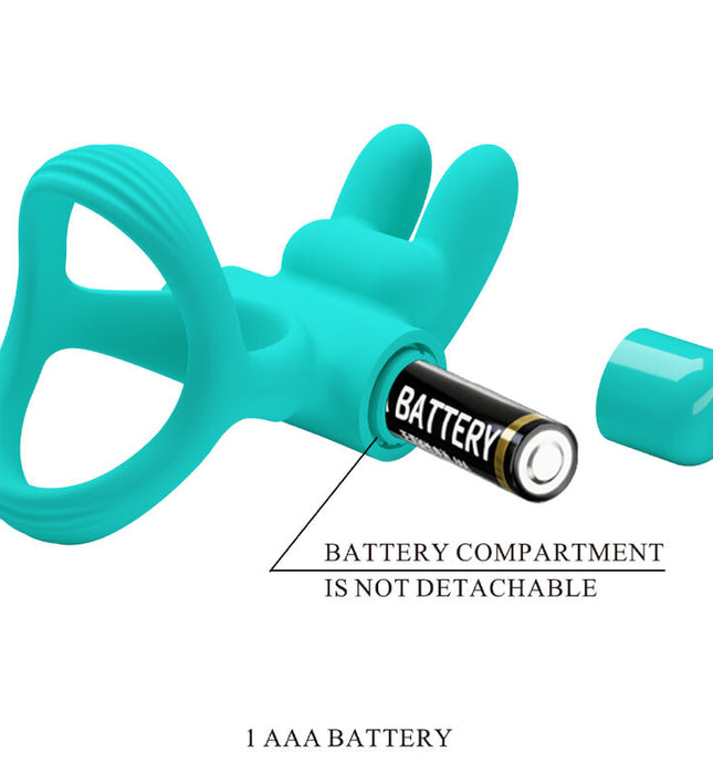 PRETTY LOVE - DANTE GREEN RABBIT VIBRATOR RING