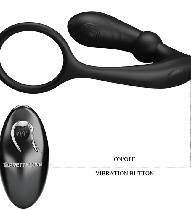 PRETTY LOVE - WARREN BLACK ANAL RING & VIBRATOR