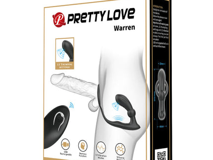 PRETTY LOVE - WARREN BLACK ANAL RING & VIBRATOR