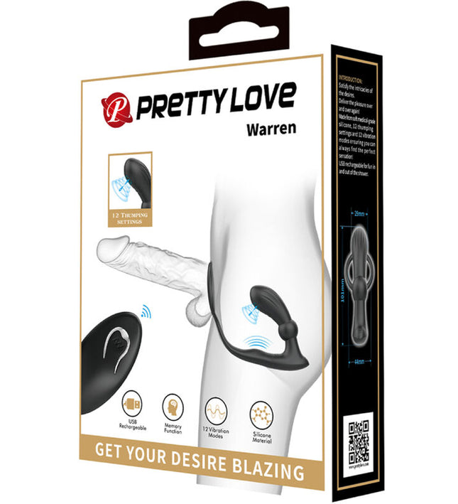 PRETTY LOVE - WARREN BLACK ANAL RING & VIBRATOR