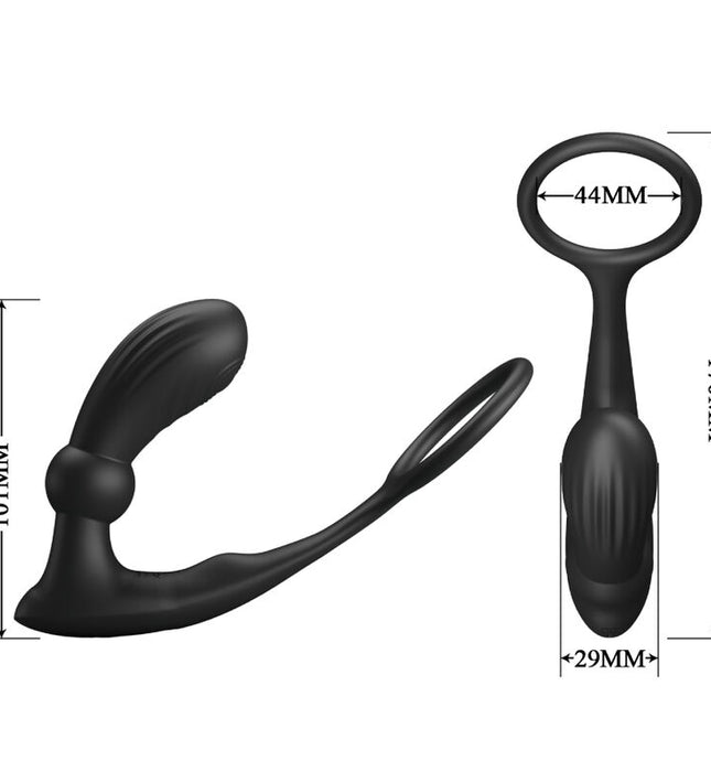 PRETTY LOVE - WARREN BLACK ANAL RING & VIBRATOR