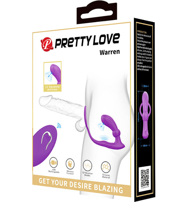 PRETTY LOVE - WARREN VIOLET ANAL RING & VIBRATOR