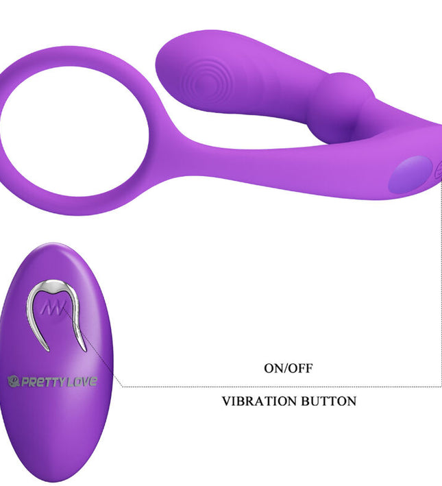 PRETTY LOVE - WARREN VIOLET ANAL RING & VIBRATOR