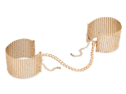 BIJOUX - DÉSIR MÉTALLIQUE GOLDEN METAL MESH HANDCUFFS