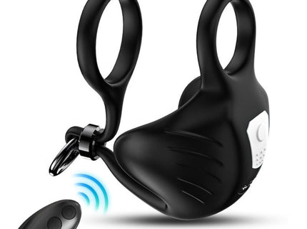 ARMONY - MANTA SCROTUM VIBRATOR RING REMOTE CONTROL BLACK