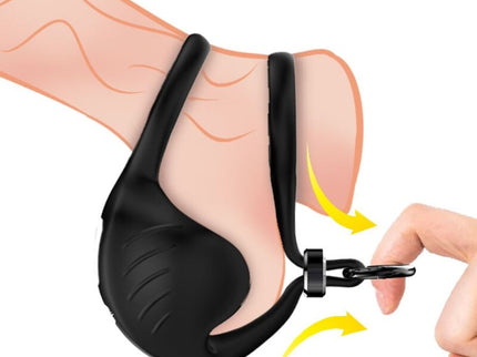 ARMONY - MANTA SCROTUM VIBRATOR RING REMOTE CONTROL BLACK