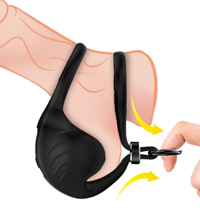 ARMONY - MANTA SCROTUM VIBRATOR RING REMOTE CONTROL BLACK