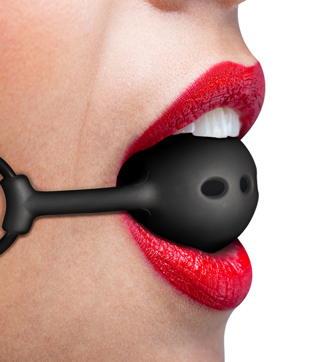 FETISH SUBMISSIVE BONDAGE - BREATHABLE SILICONE BALL GAG