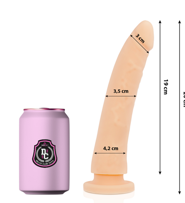 DELTA CLUB - TOYS NATURAL DILDO MEDICAL SILICONE 20 CM -O- 4 CM