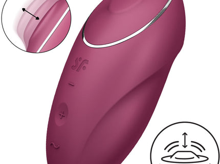 SATISFYER - TAP & CLIMAX 1 LAY-ON VIBRATOR RED