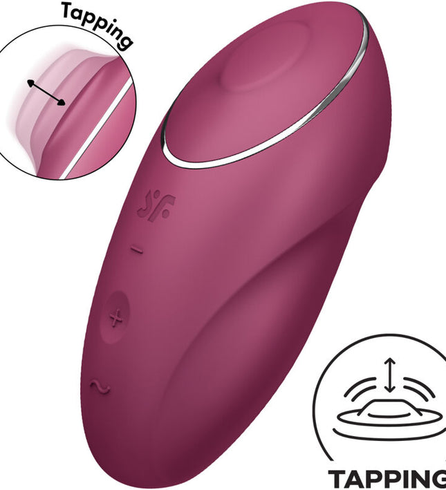 SATISFYER - TAP & CLIMAX 1 LAY-ON VIBRATOR RED