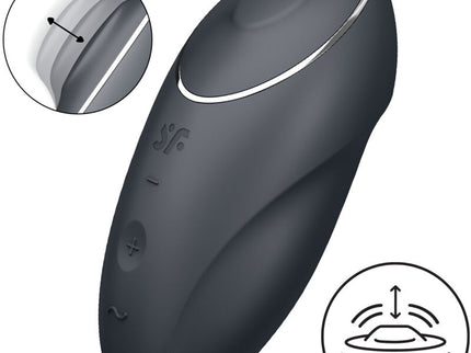 SATISFYER - TAP & CLIMAX 1 LAY-ON VIBRATOR BLACK