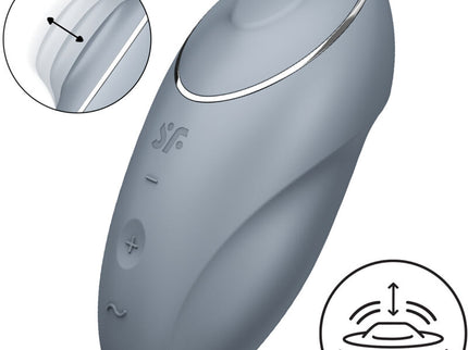 SATISFYER - TAP & CLIMAX 1 LAY-ON VIBRATOR GREY