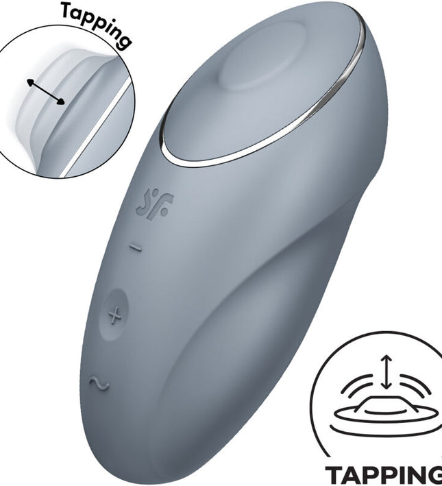 SATISFYER - TAP & CLIMAX 1 LAY-ON VIBRATOR GREY