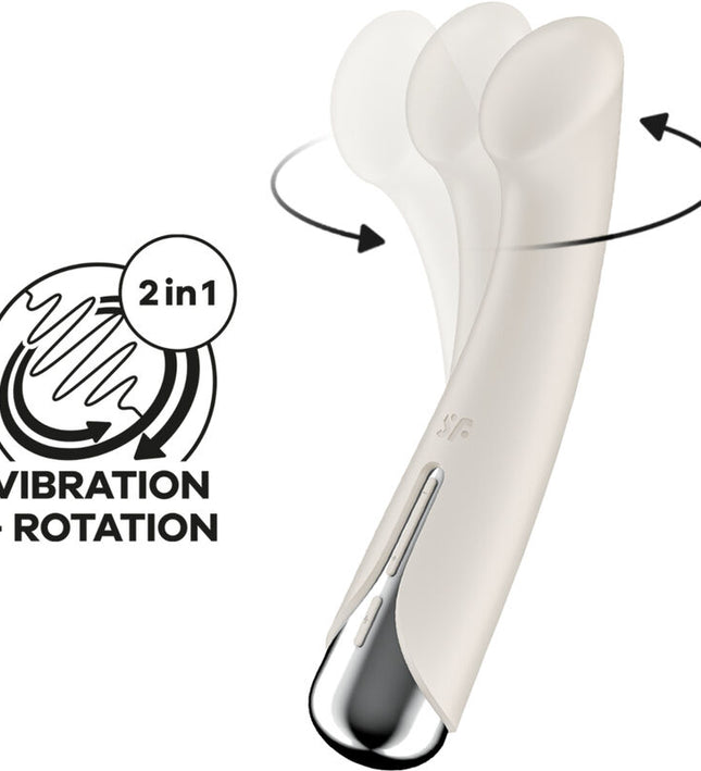 SATISFYER - SPINNING G-SPORT 1 ROTATOR VIBRATOR BEIGE