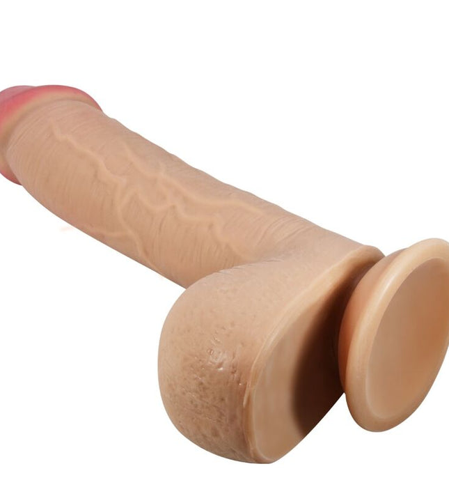 PRETTY LOVE - SLIDING SKIN SERIES REALISTIC DILDO WITH SLIDING SKIN SUCTION CUP FLESH 23.4 CM