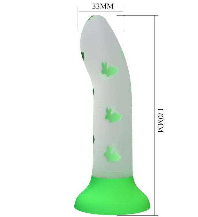 PRETTY LOVE - MAGICAL NIGHTFALL DILDO WITHOUT VIBRATION LUMINOUS GREEN