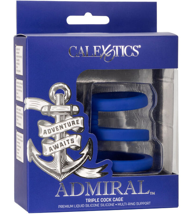 CALEXOTICS - ADMIRAL TRIPLE COCK CAGE BLUE