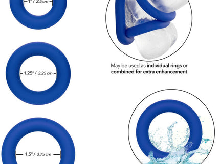 CALEXOTICS - ADMIRAL COCK RING SET BLUE