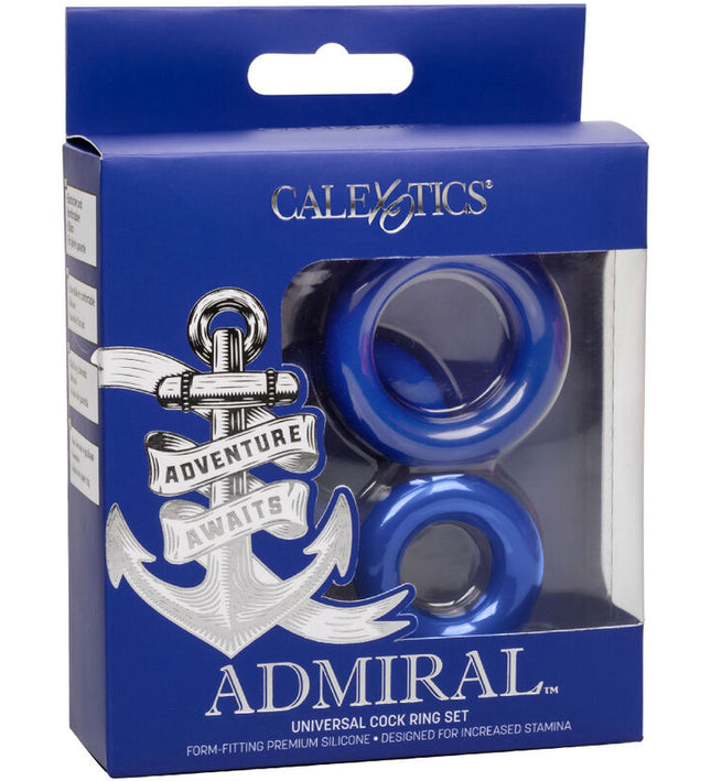 CALEXOTICS - ADMIRAL COCK RING SET BLUE