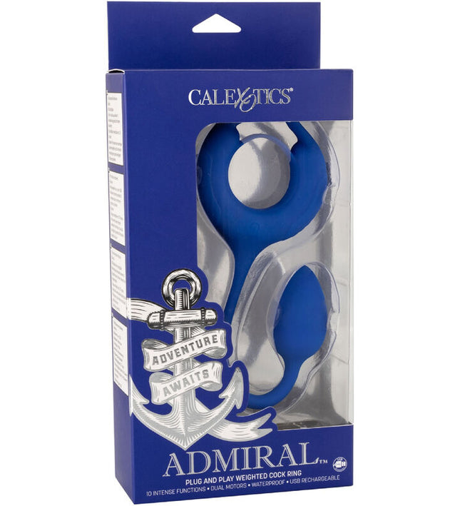 CALEXOTICS - ADMIRAL WEIGHTED COCK RING BLUE