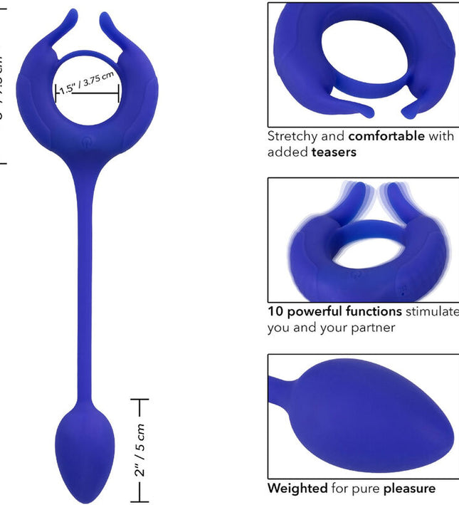 CALEXOTICS - ADMIRAL WEIGHTED COCK RING BLUE