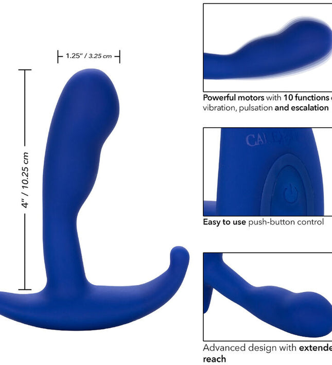 CALEXOTICS - ADMIRAL CURVED ANAL STIMULATOR & VIBRATOR BLUE