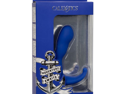 CALEXOTICS - ADMIRAL CURVED ANAL STIMULATOR & VIBRATOR BLUE