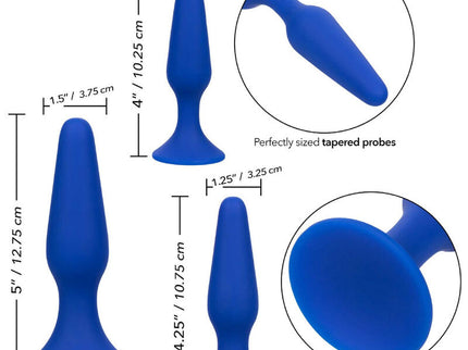 CALEXOTICS - ADMIRAL KIT 3 ANAL PLUG BLUE