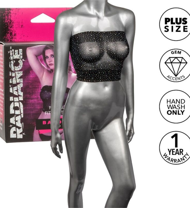 CALEXOTICS - RADIANCE BANDEAU TOP RHINE PLUS SIZE