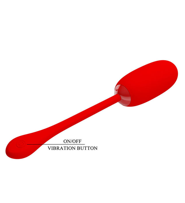 PRETTY LOVE - JULIUS WATERPROOF-RECHARGEABLE VIBRATING EGG RED